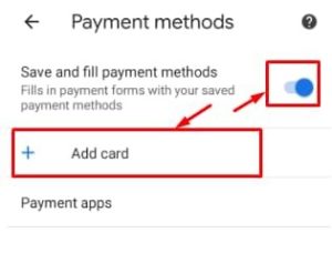 autofill payment information